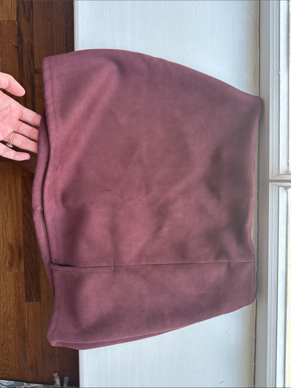 Altar'd State Plum Suede Mini Skirt